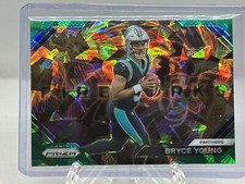 2023 Prizm Bryce Young Fireworks Green Ice SP RC Exclusive Panthers Rookie