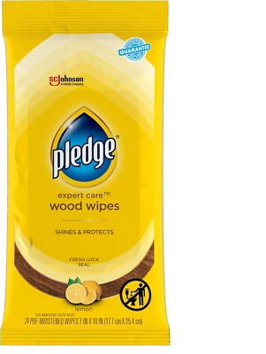 Expert Care Wood Wipes, Shines and Protects, Removes Fingerprints, 24 Count 
