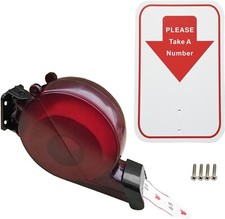 Take a Number Dispenser Ticket Dispenser with 1 Roll 2-Digit Ticket Roll