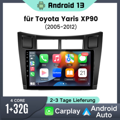 Carplay Android13 Autoradio Für Toyota Yaris XP90 2005-2012 GPS Navi WIFI BT SWC
