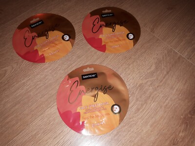 3 Stück Sence Tuchmasken 23ml Energize Argan Öl Blumen Duft Face Sheet Mask neu