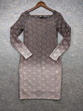 Onyx Nite Dress Womens 4 Brown Ombre Bodycon Shimmer Cocktail Party