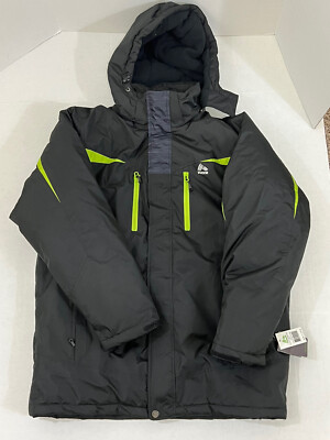 RBX MENS 3 IN 1 SYSTEM SKI PARKA JACKET COAT BLACK PRINT SIZE Large