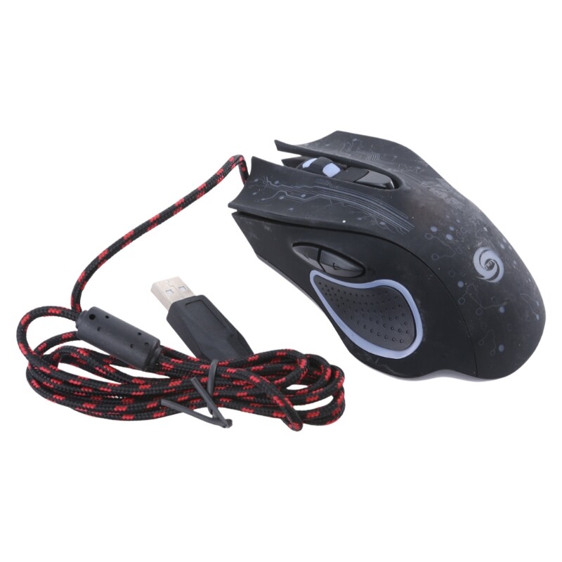 6-Button USB LED Backlit Mouse 3200DPI for PC and Laptop Desktops