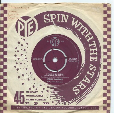 Lonnie Donegan:I wanna go home/Jimmie brown the newsboy:UK Pye:1960