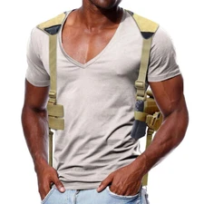 Concealed Carry Adjustable Underarm Shoulder Pistol Holster with Magazine Pouch