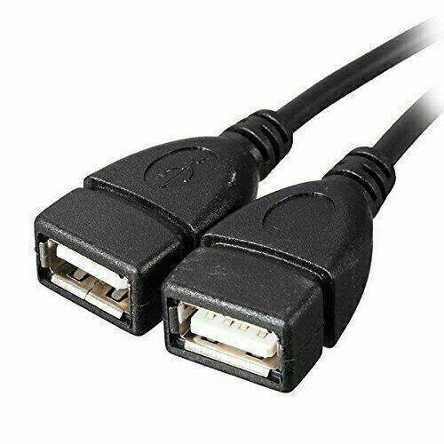 USB 2.0 A Stecker auf 2 Dual USB Buchse Buchse Y Splitter Hub Netzkabel Adapterkabel - Bild 3 von 12