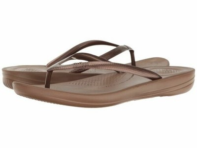 FitFlop Iqushion Ergonomic Bronze Women's Flip flop E54-012 | eBay