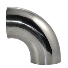 3 inch 76mm Sanitary Weld Elbow Pipe Fitting 90 Degree Stainless Steel 316 US.