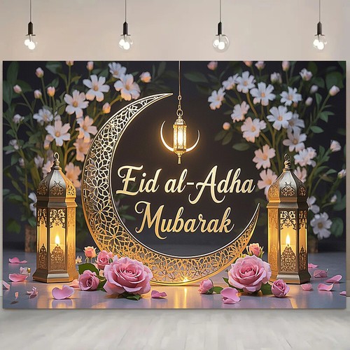 Sfondo Eid Mubarak cabina famiglia servizio fotografico sfondo musulmano forniture Ramadan - Foto 13 di 19