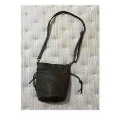 Dark Green Faux Leather Small Crossbody Bag with Magnetic Snap — listing 2