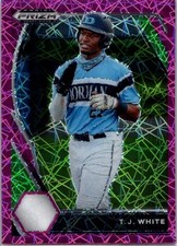 2021 Panini Prizm Draft Picks Pink Laser T.J White #PDP143