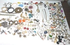 Vtg Estate Costume Jewelry Lg Mixed Lot Earrings Necklace Rings Bracelets Brooch