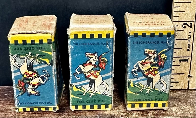 Vintage Lone Ranger Film Strips Lot ACME Cine Vue 1940s #3 #7 #9 Rare Set