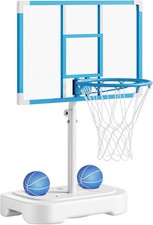 Pool Basketball Hoop, Stainless Steel Poolside Basketball Goal, Swimming Pool Ba
