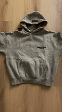 Essentials Fear of God Gray Fleece Pullover Hoodie Logo Pocket Men s S NWT