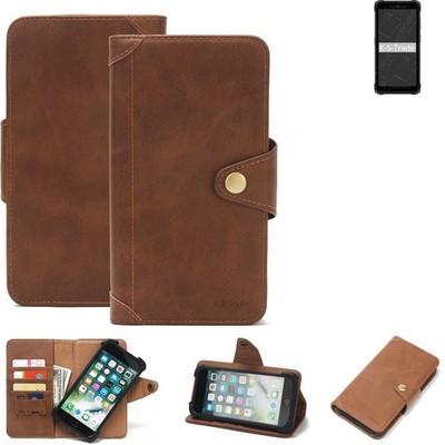 Schutz Hülle für Ulefone Armor X10 Pro Wallet Case Handyhülle Tasche Braun Ku