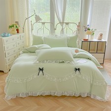 Chic Lace Bedding Set with Cute Bowtie,3 Piece French Princess Style Comforte...