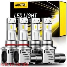 AUXITO 9005 9006 Combo LED Headlight Bulbs 6500K White Bright High Low Beam 2/4X