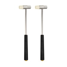 2pcs Double Face Plastic Metal Hammer 7" Round Mallet with Soft/Hard Tips