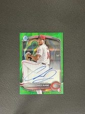 2025 Bowman Chrome Chase Burns Auto True Green Lava /99