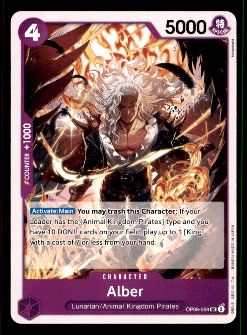 Alber OP08-059 Uncommon Two Legends One Piece Near Mint