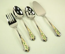 Lenox Holiday & Berry Stainless Flatware Servers Lot Of 4 Pieces