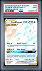 2019 POKEMON SUN & MOON TEAM UP SECRET #182 FULL ART/CELEBI & VENUSAUR GX PSA 9