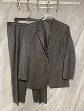Jos A Bank Suit Men 46XL Gray Micro Striped 2B Academia Wool 40X32 Pants Luxury