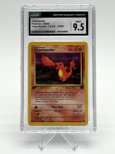 Charmander (1st Edition) graded CGC 9.5 for sale on eBay