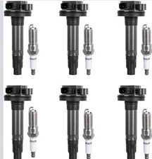 6pcs Ignition Coil & Iridium Spark Plug Kits for Ford F-150 Lincoln Mazda UF553