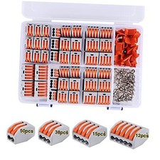 Lever Wire Electrical Connectors Nuts Assortment Kit, Multiple 115 PCS