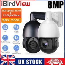 iBirdView 8MP 36X Zoom PTZ Speed Dome POE Camera 18X Optical + 2X Digital Zoom
