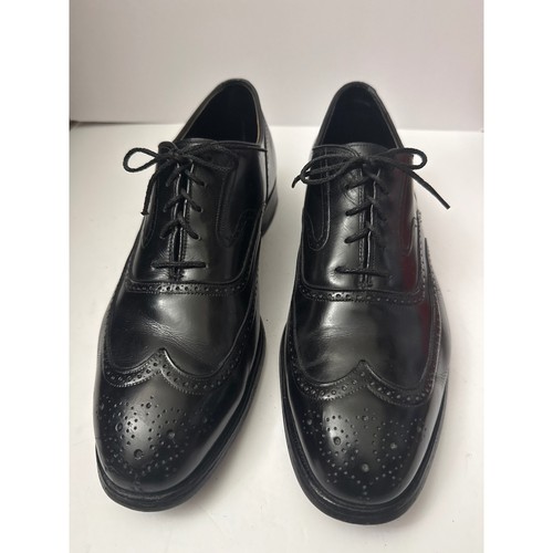 Herren Schwarz Leder Budapester Oxford Elegant Schuhe Brogue Schnürschuhe Formell Business - Bild 2 von 9