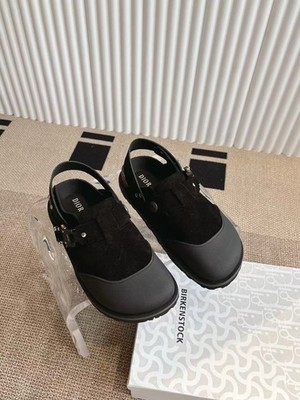 Dior x Birkenstock Tokio Mule Black Leather Sandal | eBay