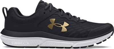 Under Armour Unisex-Child Grade School Assert 10 Running Shoe, Black-Black-Metal