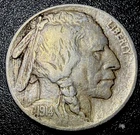1914 P Buffalo Nickel XF Details With Full Horn