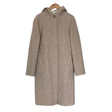 MACKINTOSH LONDON Wool Hooded Coat, Size 38, Beige Women USED