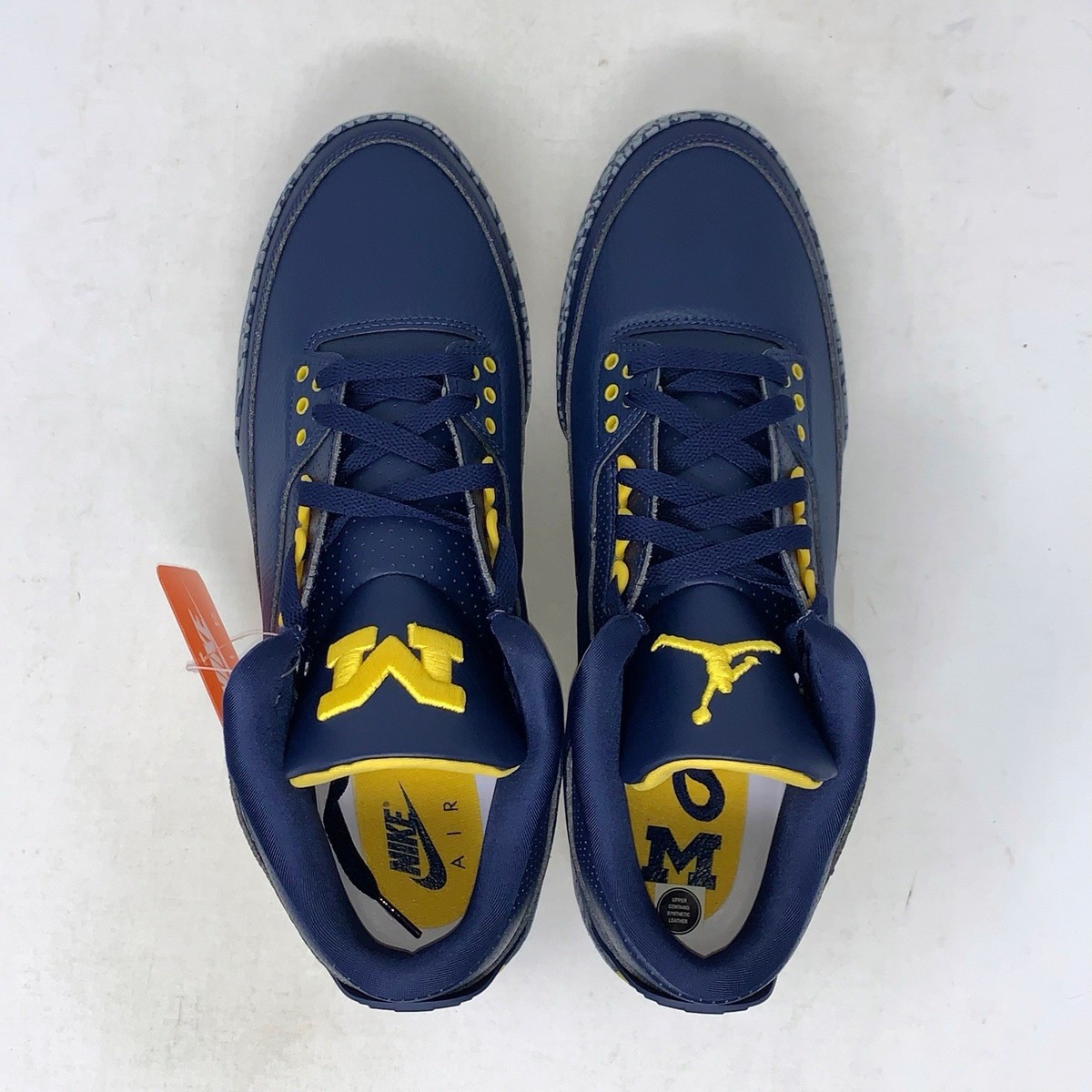 靴 m i Air Jordan 3 'Michigan Wolverines PE' Blue Football Cleats, Size