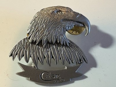 CASE XX Pewter American Bald Eagle Collector's Hat Lapel Tack Pin NEW! RARE!