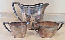 Vintage COMMUNITY PLATE Pitcher, Sugar Bowl & Creamer Set, Unpolished