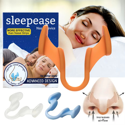 Silicone Anti Snore Nasal Dilators Stop Snoring Nose Clip Sleep Apnea Aid Device