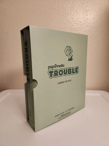 WS Bookshelf Library of Play Popomatic Trouble Board Game Hasbro Vintage Green