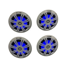 2 Pairs of Kicker 51KM604WL 6.5" Marine LED Lighting Boat Speakers - 4 Speakers