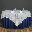 Ivory LACE 90x90" TABLE OVERLAY Wedding Party Catering Reception Linens SALE