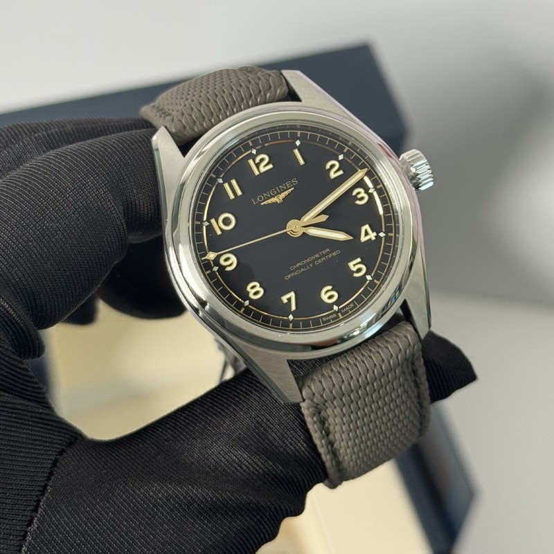 New Longines Spirit Pilot Auto 39mm Black Dial Men's Watch