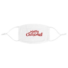 Merry Christmas Fabric Face Mask, Holiday Mouth Cover, Festive Face ... 