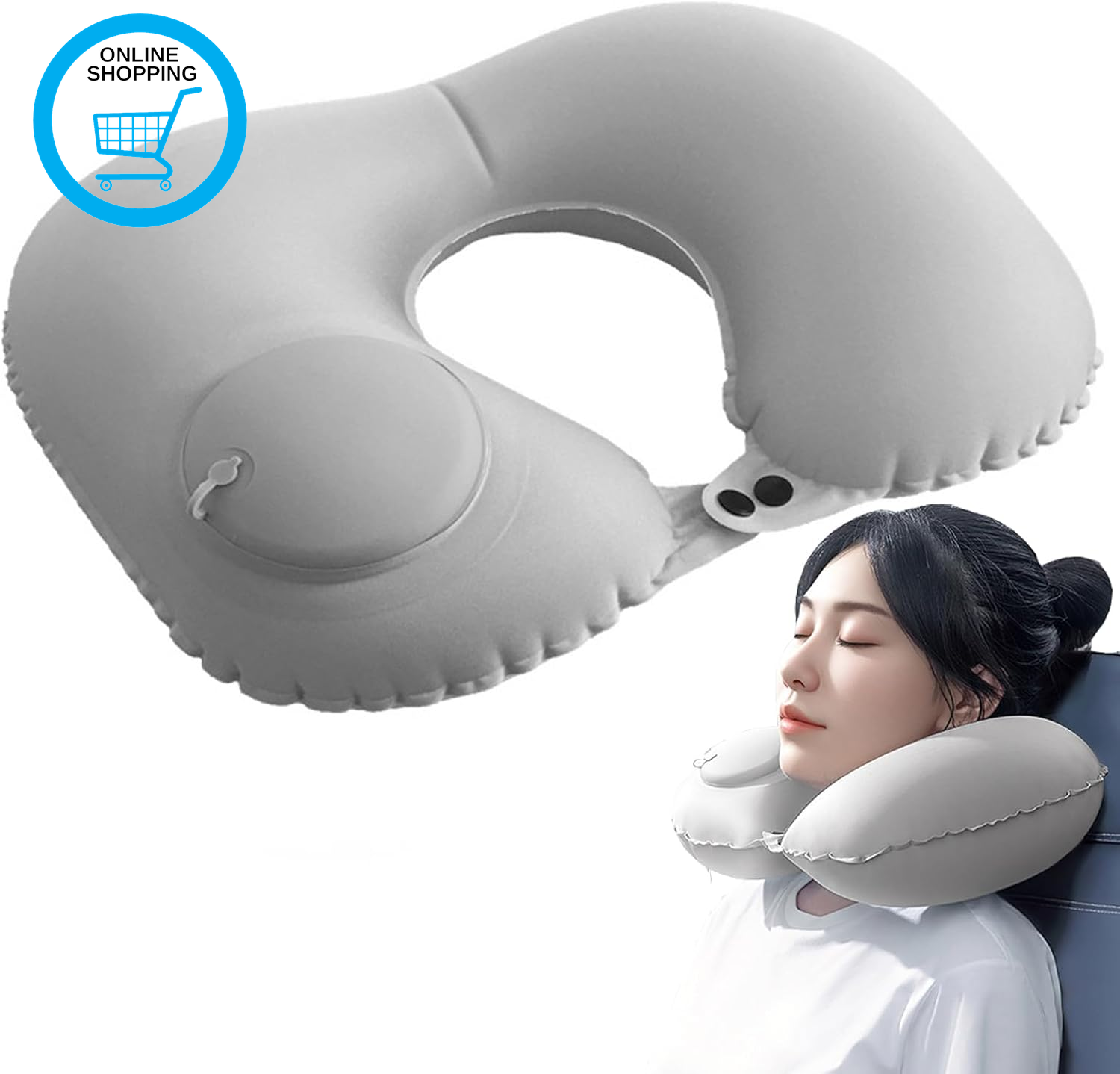 Inflatable Travel Pillow,Neck Pillow for Travel Neck Support Pillow Inflatable U