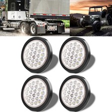 4pcs 4inch Round 24-led Reverse Backup Tail Lights Trailer Truck 24v Waterproof 4pcs 4inch Round 24-led Reverse Backup Tail Lights Trailer Truck 24v Waterproof