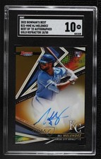 2022 Bowman's Best of Gold Refractor 18/50 MJ Melendez SGC 10 GEM Auto 1m4i
